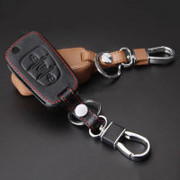 Leather key fob cover case fit for Hyundai, Kia D5 remote key