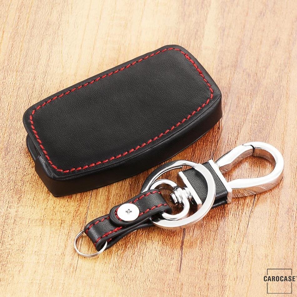 Leder Schlüssel Cover passend für Ford Schlüssel F1 Premium Autoschlüssel Schutzhülle - Detailansicht 2