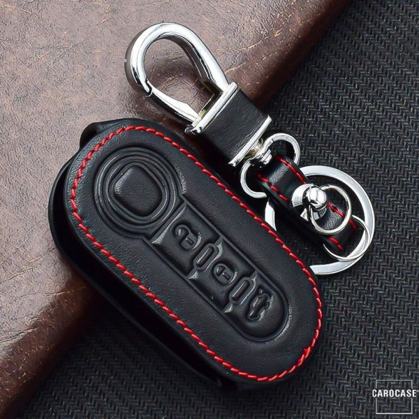 Leder Schlüssel Cover passend für Fiat Schlüssel FT2