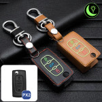 Leather key fob cover case fit for Citroen, Peugeot PX2...
