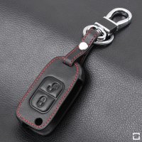 Leather key fob cover case fit for Mercedes-Benz M1...