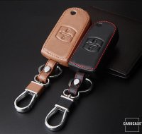Leather key fob cover case fit for Mazda MZ3 remote key