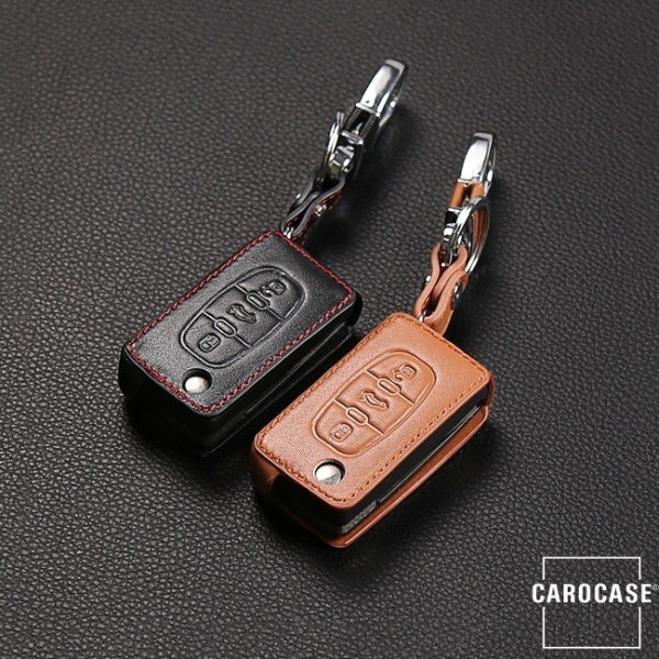 Leder Schlüssel Cover passend für Citroen, Peugeot, Fiat Schlüssel PX2
