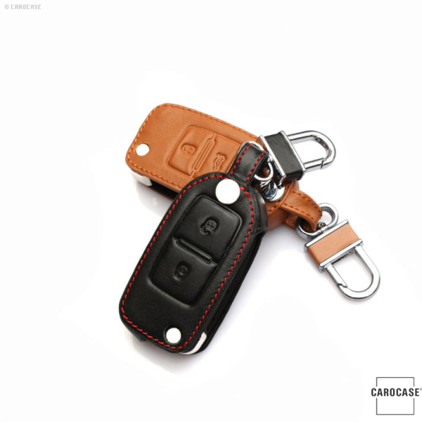 Klapp Schlüssel Cover Hülle für VW UP Golf Polo Seat Ibiza Skoda Octavia  Yeti/Farbe: Metallic Blau