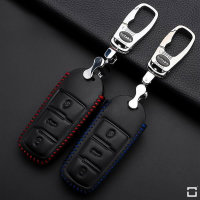 Leather key cover for Volkswagen keys including hook (LEK22-V6)