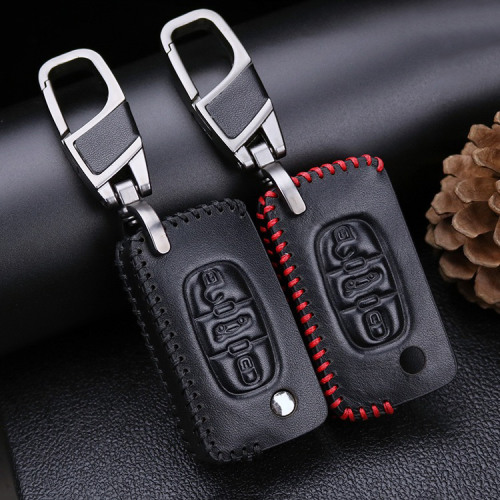 Leder Schlüssel Cover passend für Citroen, Peugeot Schlüssel CX2, PX2