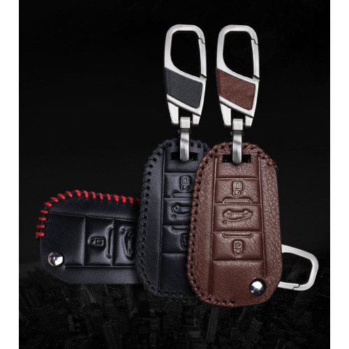 Leder Schlüssel Cover passend für Citroen, Peugeot Schlüssel C3, P3