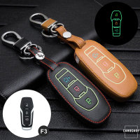 Leather key cover for Ford keys including hook (LEK2-F3)