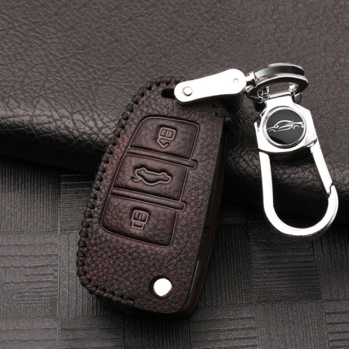 Coque de protection en cuir pour voiture Audi clé télécommande AX3