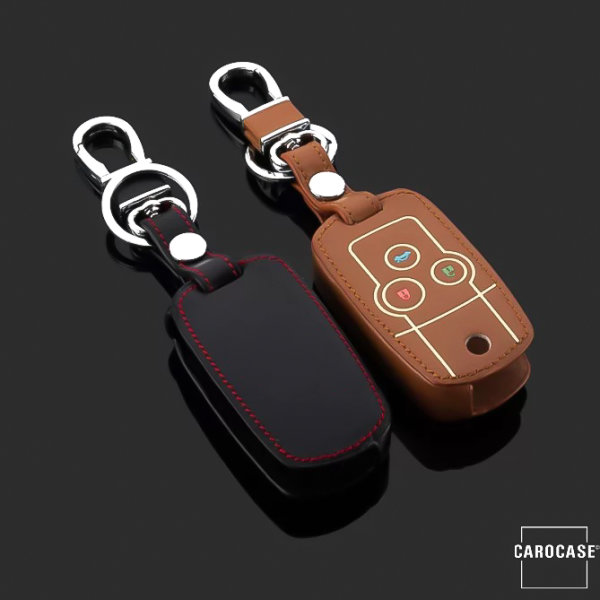 Leder Schlüssel Cover passend für Honda Schlüssel  LEUCHTEND! LEK2-H6