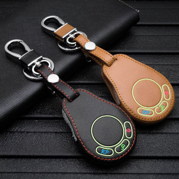 Leather key fob cover case fit for MINI MC2 remote key