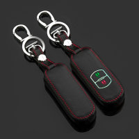 Leather key fob cover case fit for Honda, Mazda MZ1 remote key