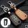 Coque de clé de Voiture en cuir compatible avec Nissan clés inkl. Karabiner (LEK2-N2)