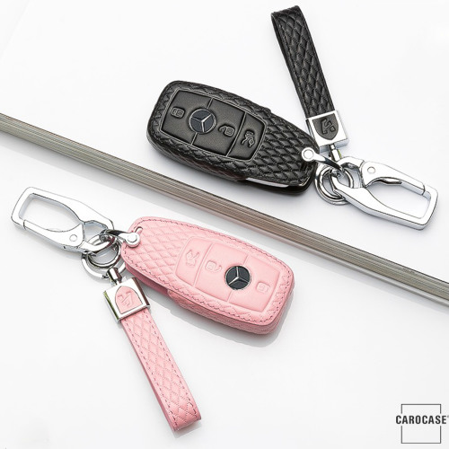 BLACK-ROSE Leder Schlüssel Cover für Mercedes-Benz Schlüssel  LEK4-M9