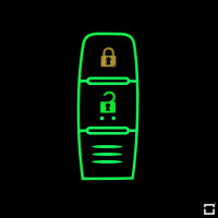 Leder Schlüssel Cover passend für Nissan Schlüssel  LEUCHTEND! LEK2-N5