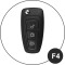 BLACK-ROSE Leder Schlüssel Cover für Ford Schlüssel  LEK4-F4