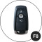 BLACK-ROSE Leder Schlüssel Cover für Ford Schlüssel  LEK4-F8