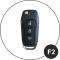 BLACK-ROSE Leder Schlüssel Cover für Ford Schlüssel  LEK4-F2