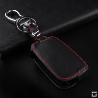 Leder Schlüssel Cover passend für Volkswagen, Audi, Skoda, Seat Schlüssel  LEUCHTEND! LEK2-V3