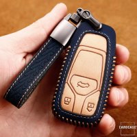 Premium Leather key fob cover case fit for Audi AX6...