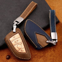 Premium Leather key fob cover case fit for BMW B6, B7...