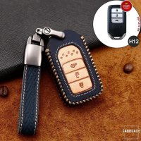 Premium Leder Cover passend für Honda Autoschlüssel inkl. Lederband und Karabiner  LEK31-H12