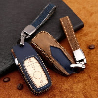 Premium Leather key fob cover case fit for Mercedes-Benz...
