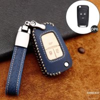 Premium Leather key fob cover case fit for Opel OP6...