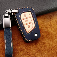 Premium Leather key fob cover case fit for Toyota,...