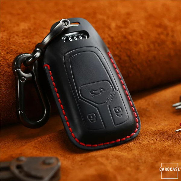 PREMIO Leder Schlüssel Cover passend für Audi Schlüssel  LEK33-AX6