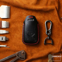 PREMIO Leder Schlüssel Cover passend für Audi Schlüssel  LEK33-AX6