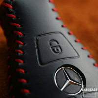 PREMIO Leder Schlüssel Cover passend für Mercedes-Benz Schlüssel  LEK33-M8