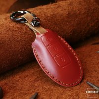 PREMIO Leder Schlüssel Cover passend für Nissan Schlüssel  LEK33-N7