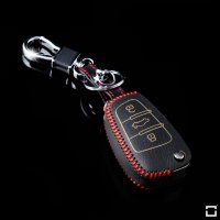 Leder Schlüssel Cover inkl. Karabinerhaken passend für  Schlüssel  LEK37-AX3