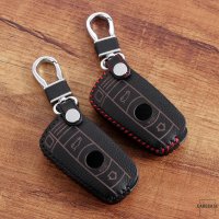 Leather key fob cover case fit for BMW B3 remote key