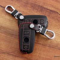 Leder Schlüssel Cover inkl. Karabinerhaken passend für BMW Schlüssel  LEK37-B3