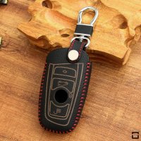 Leder Schlüssel Cover inkl. Karabinerhaken passend für BMW Schlüssel  LEK37-B4