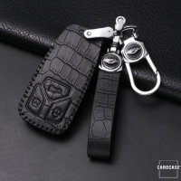 KROKO Leder Schlüssel Cover passend für Audi Schlüssel  LEK44-AX6