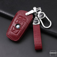 Leather key fob cover case fit for BMW B5 remote key