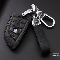 Leather key fob cover case fit for BMW B7 remote key