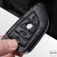 KROKO Leder Schlüssel Cover passend für BMW Schlüssel  LEK44-B7