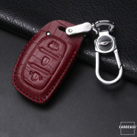 KROKO Leder Schlüssel Cover passend für Hyundai Schlüssel  LEK44-D2