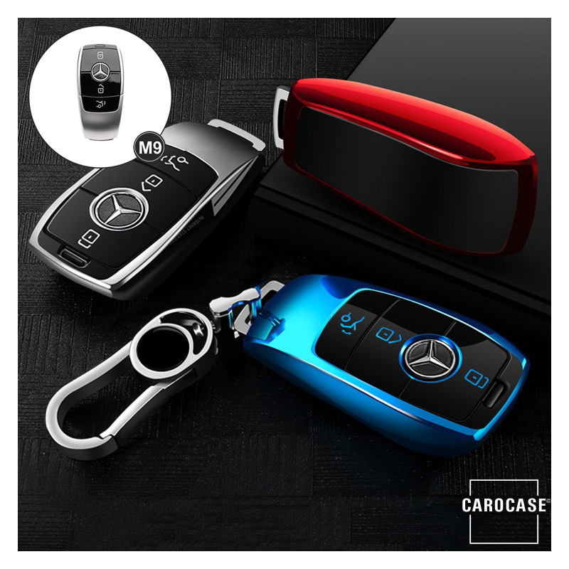 Silikon Schutzhülle Schlüsselhülle Cover für Mercedes Benz 2-Tasten Autoschlüssel nur Keyless Go Schwarz kwmobile Autoschlüssel Hülle für Mercedes Benz