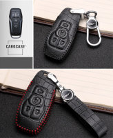 KROKO Leder Schlüssel Cover passend für Ford Schlüssel  LEK44-F7