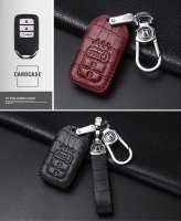 KROKO Leder Schlüssel Cover passend für Honda Schlüssel  LEK44-H14