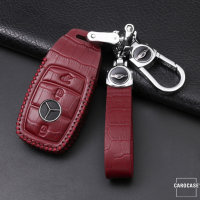 Leather key fob cover case fit for Mercedes-Benz M9...