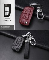 KROKO Leder Schlüssel Cover passend für Nissan Schlüssel  LEK44-N1