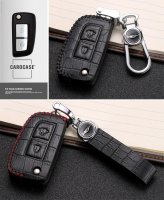 KROKO Leder Schlüssel Cover passend für Nissan Schlüssel  LEK44-N1