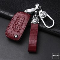 KROKO Leder Schlüssel Cover passend für Nissan Schlüssel  LEK44-N2