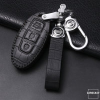 Leather key fob cover case fit for Nissan N6 remote key